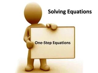 Solving One-Step Equations: Practice Worksheet